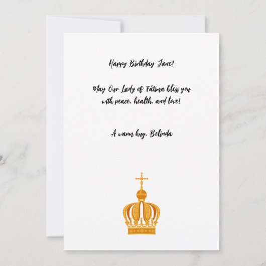 Onze Vrouwe Fatima Procession de Candles (Achterkant)