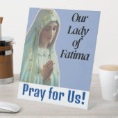 Onze Vrouwe Fatima Reclamebord Met Voetstuk (Insitu)