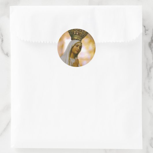 Onze Vrouwe Fatima Ronde Sticker (Tas)