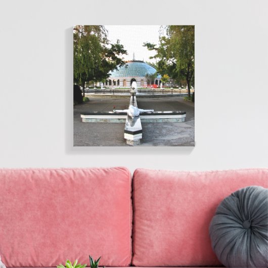 Onze Vrouwe Fatima Shrine Wrapped Canvas Print (Insitu (Woonkamer))