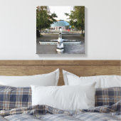 Onze Vrouwe Fatima Shrine Wrapped Canvas Print (Insitu (Slaapkamer))