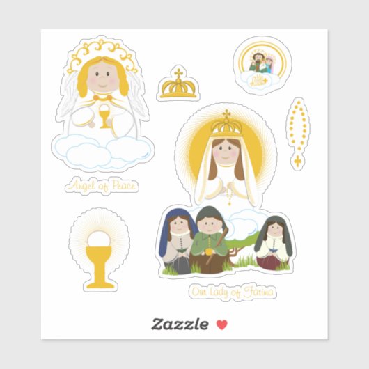 Onze Vrouwe Fatima Sticker (Vel)