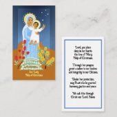 Onze Vrouwe Hulp van Christenen gebedskaart Visitekaartje (Voorkant / Achterkant)