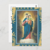 Onze Vrouwe Hulp van Christenen met Baby Jesus Briefkaart (Voorkant / Achterkant)