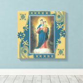 Onze Vrouwe Hulp van Christenen met Baby Jesus Canvas Afdruk (Insitu (Houten vloer))
