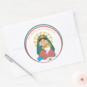 Onze Vrouwe Ster van het Zee Ronde Sticker (Envelop)