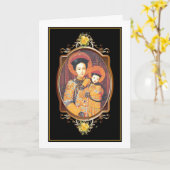 Onze Vrouwe van China Jezus Katholieke Religie Kaart (Gele Bloem)