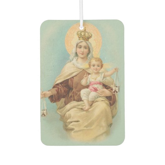 Onze Vrouwe van de berg Karmel met de Baby Jesus Luchtverfrisser (Voorkant)