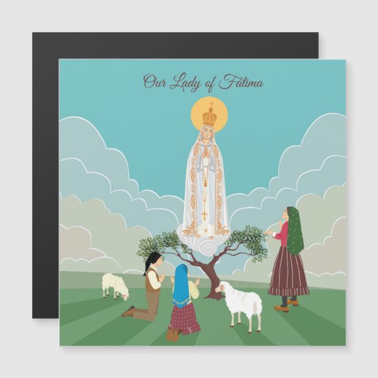 Onze Vrouwe van Fatima en de drie herders (Voorkant / Achterkant)