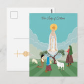 Onze Vrouwe van Fatima en de drie herders Briefkaart (Voorkant / Achterkant)