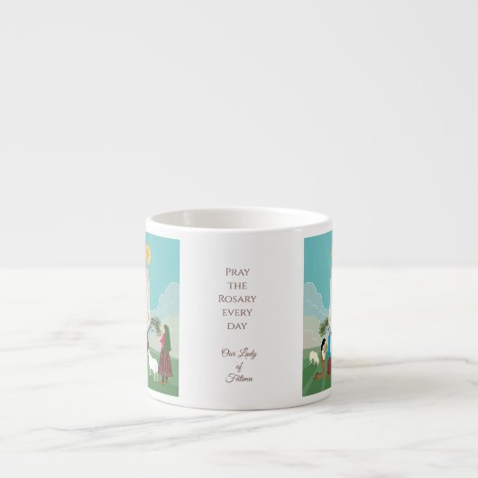 Onze Vrouwe van Fatima en de drie herders Espresso Kop (Voorkant)