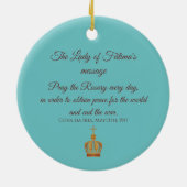 Onze Vrouwe van Fatima en de drie herders Keramisch Ornament (Achterkant)