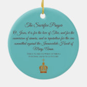 Onze Vrouwe van Fatima en de drie herders Keramisch Ornament (Achterkant)