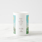 Onze Vrouwe van Fatima en de drie herders Porselein Kop (Voorkant)