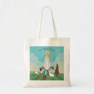 Onze Vrouwe van Fatima en de drie herders Tote Bag