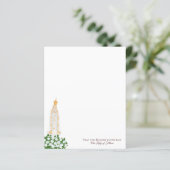 Onze Vrouwe van Fatima en witte rozen (Staand voorkant)