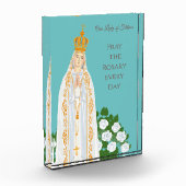 Onze Vrouwe van Fatima en witte rozen Fotoblokken (Links)