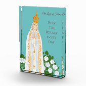 Onze Vrouwe van Fatima en witte rozen Fotoblokken (Rechts)