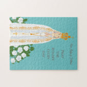 Onze Vrouwe van Fatima en witte rozen Legpuzzel (Horizontaal)