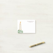 Onze Vrouwe van Fatima en witte rozen Post-it® Notes (Op bureau)