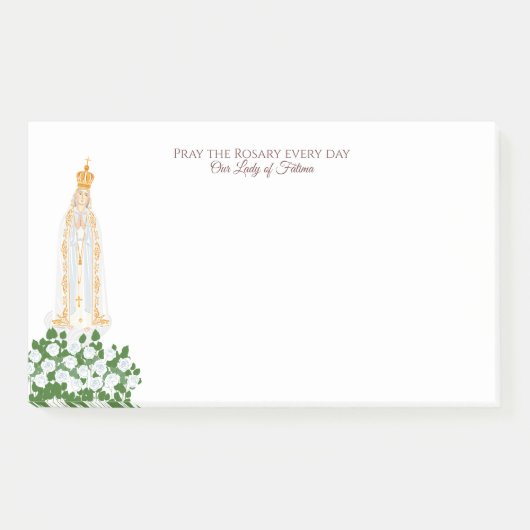 Onze Vrouwe van Fatima en witte rozen Post-it® Notes (Voorkant)