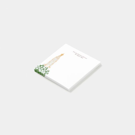 Onze Vrouwe van Fatima en witte rozen Post-it® Notes (Schuin)