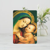 Onze Vrouwe van Goede Raad met Gebed Feestdagenkaart (Staand voorkant)