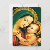 Onze Vrouwe van Goede Raad met Gebed Feestdagenkaart (Voorkant)