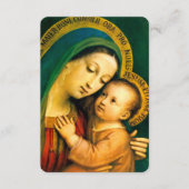 Onze Vrouwe van Goede Raad met Gebed Informatiekaartje (Voorkant)