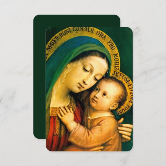 Onze Vrouwe van Goede Raad met Gebed Informatiekaartje (Voorkant / Achterkant)