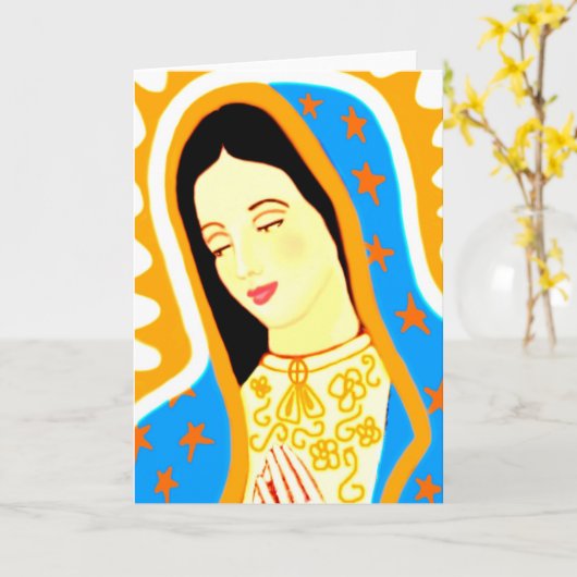 Onze Vrouwe van Guadalupe Kaart (Gele Bloem)