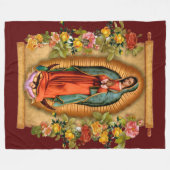 Onze Vrouwe van Guadalupe Religieuze Katholieke Me Fleece Deken (Voorkant (Horizontaal))