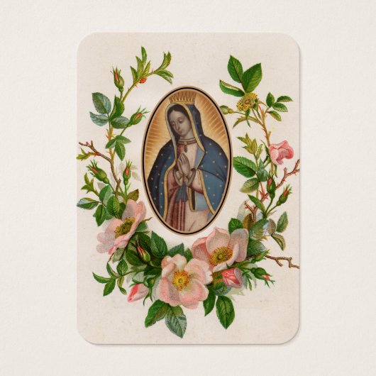 Onze Vrouwe van Guadalupe Spaanse begrafenis Heili Visitekaartje (Voorkant)