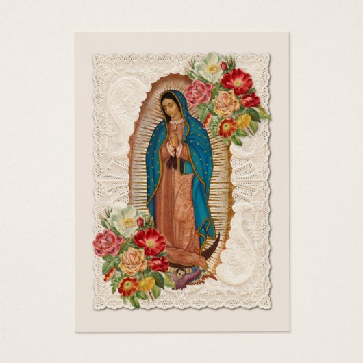 Onze Vrouwe van Guadalupe Spaanse begrafenis Heili Visitekaartje (Voorkant)