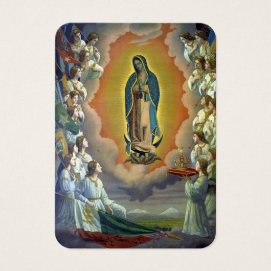 Onze Vrouwe van Guadalupe Spaanse begrafenis Heili Visitekaartje (Voorkant)