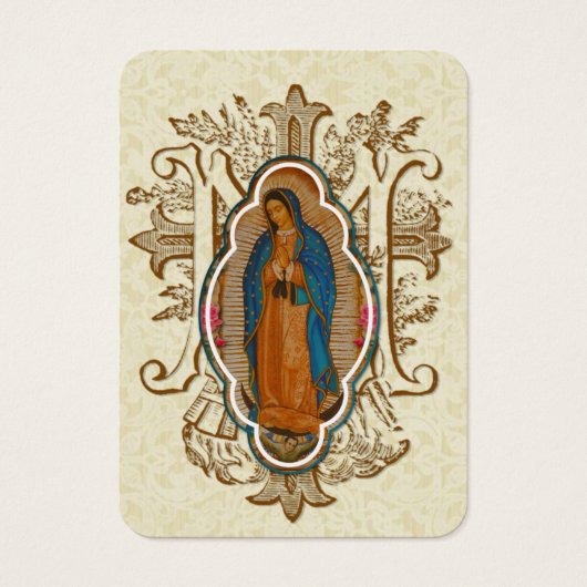 Onze Vrouwe van Guadalupe Spaanse begrafenis Heili Visitekaartje (Voorkant)