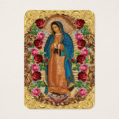 Onze Vrouwe van Guadalupe Spaanse begrafenis Heili Visitekaartje (Voorkant)