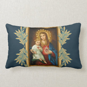 Onze Vrouwe van het Immaculate & Sorrowful Heart M Kussen