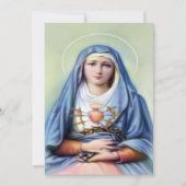 Onze Vrouwe van Smarten met Gebed Feestdagenkaart (Voorkant)