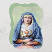 Onze Vrouwe van Smarten met Gebed Kaart (Voorkant / Achterkant)