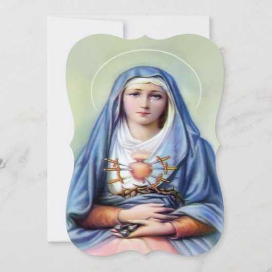 Onze Vrouwe van Smarten met Gebed Kaart (Voorkant)