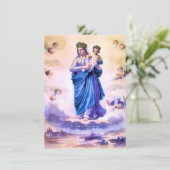 Onze Vrouwe van Snelle Opvolging met Gebed Feestdagenkaart (Staand voorkant)