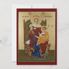 Onze Vrouwe Walsingham-gebedskaart Feestdagenkaart