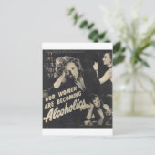 Onze vrouwen worden alcoholisten! briefkaart (Staand voorkant)