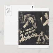 Onze vrouwen worden alcoholisten! briefkaart (Voorkant / Achterkant)