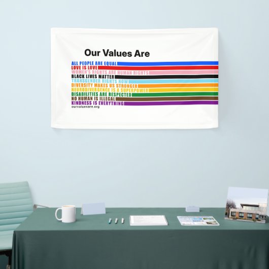 Onze waarden zijn banners (Beurs)