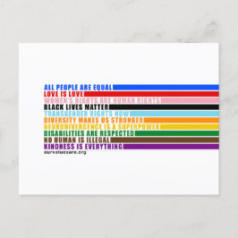 Onze waarden zijn briefkaart