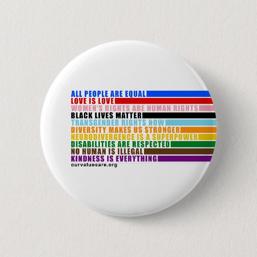 Onze waarden zijn Button Pin (Voorkant)
