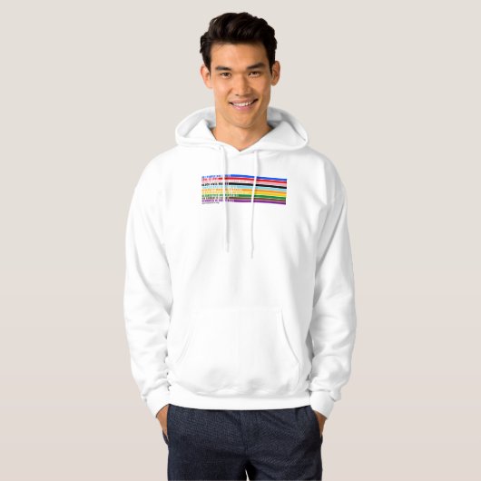 Onze waarden zijn hoodie (Voorkant volledig)