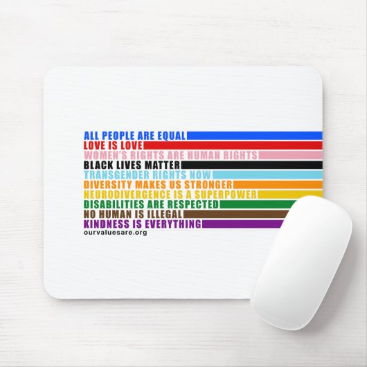 Onze waarden zijn muismat (Met muis)